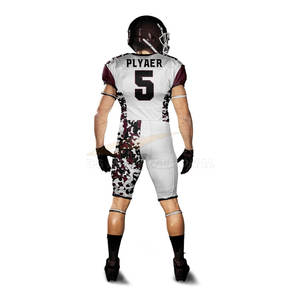 Maillot de football américain par sublimation vêtements d'équipe personnalisés matériel de broderie vêtements de sport en sergé jeunesse adulte de haute qualité - Product Image 6