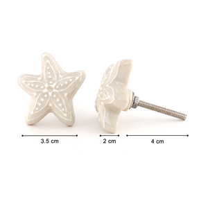 Poignée de tiroir en céramique blanche moderne SHUBHAM, réglable, durable, pour armoires, commodes, placards, salles de bain, hôtels, centres commerciaux, cuisine - Product Image 4