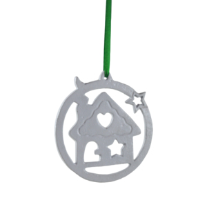 Décorations de Noël décoratives, cerf avec forme d'étoile, design moderne, décoration murale en aluminium finition métal, à suspendre pour Noël - Product Image 3