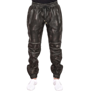 กางเกงจ็อกเกอร์หนังเทียมผู้ชายทรงสลิมฟิต สไตล์สตรีทแวร์ลำลอง ขายออนไลน์ - Product Image 1