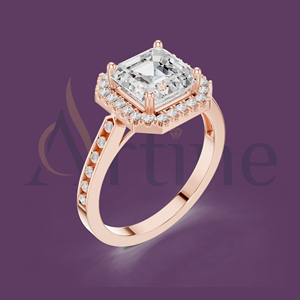 Bague de mariage Moissanite ovale 14K pour elle - Product Image 1