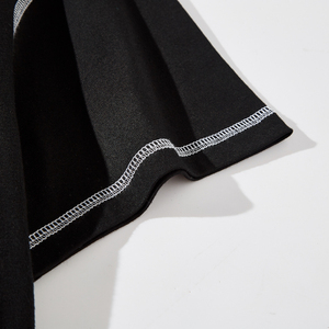 Vente en gros de t-shirts de luxe 280gsm oversize en coton pour homme, épaule tombante, col rond avec impression numérique et coutures contrastées - Product Image 5