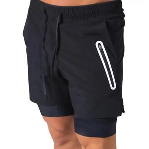 Short de sport d'été de haute qualité pour hommes, vêtement actif, Double couche, doublé, poche, personnalisé, respirant, basket-ball - Product Image 2