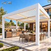 Pergola motorisée en aluminium OEM ODM avec toit à lames orientables sur mesure pour les entrepreneurs en cuisine extérieure et les constructeurs de patios