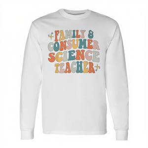 T-shirt à manches longues pour enseignant en sciences du consommateur familial, retour à l'école - Product Image 2