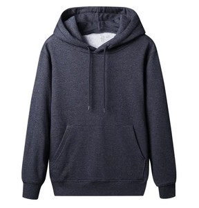 Sudadera con capucha de manga larga para hombre de calidad premium para invierno-Teñido liso - Product Image 2