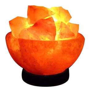 Cuenco de Sal del Himalaya Orgánico Tallado a Mano con Diseño Elegante con Tema Floral NSLT - Product Image 3