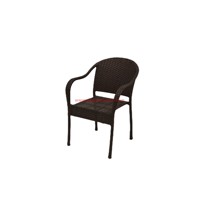 Ensemble de table à manger en rotin tressé pour l'extérieur, 5 pièces, table de jardin avec plateau en verre, 4 chaises