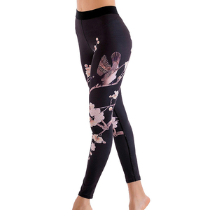 Qualité supérieure personnalisée femmes sport Yoga Leggings taille élastique Sublimation imprimé solide motif nouveau Style pantalon - Product Image 1