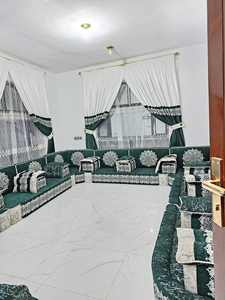 Diseño interior árabe Majlis, diseño clásico moderno, elegante conjunto de sala de estar, asientos de esquina de lujo, diseño que ahorra espacio - Product Image 3