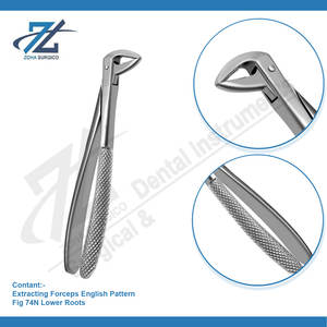 ชุดเครื่องมือผ่าตัดสำหรับถอนฟัน74N รูปรากฟันสำหรับถอนฟันรูปแบบภาษาอังกฤษ - Product Image 3