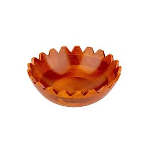 Nouveau bol en bois massif fait à la main de style vintage en bois d'acacia naturel hautement poli pour le service de fruits pour la maison hôtel carton emballé - Product Image 4