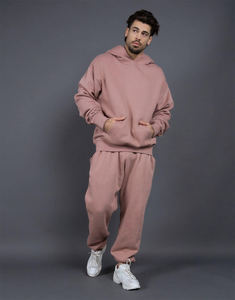 Sudadera con capucha para hombre de estilo americano de 400G, 100% algodón, felpa gruesa, hombro suelto, Color sólido para otoño e invierno, talla de EE. UU. - Product Image 2