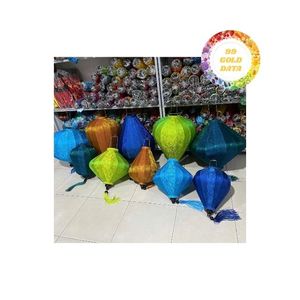 Handmade Foldable Vietnamese Silk Lantern Custom Colors and Patterns for Export Suitable for Home <b>Decor</b> and Celebrations - Product Image 1