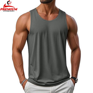 Camisetas sin mangas de algodón personalizadas para hombre, ropa deportiva informal de secado rápido para entrenamientos de gimnasio - Product Image 1