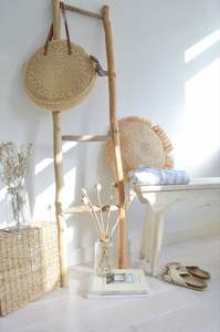 Eco-Friendly Bamboo <b>Ladder</b> <b>Towel</b> Rack Fast Delivery for <b>Bathroom</b> or Kitchen Handmade Farmhouse Furniture From Vietnam - Product Image 4