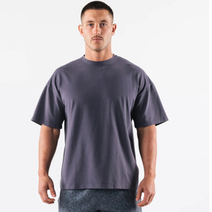 เสื้อยืดผู้ชายโอเวอร์ไซส์ขนาดใหญ่สไตล์ใหม่-ว่างเปล่าใหญ่และสูงมีหลายสีคุณภาพสูงขายส่ง - Product Image 2