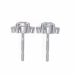 Pendientes de cruz de plata 925 unisex VVS1 Moissanite Hip Hop Joyería de diamantes para mujer - Product Image 3
