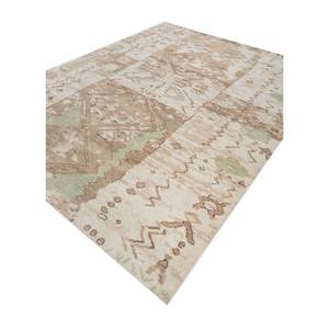 Alfombra de Lana Anudada a Mano Erbe AKWL-1643, Color Marfil, Diseño Geométrico, para Sala de Estar, Decoración del Hogar, Rectangular, Diseño de Rompecabezas para Pasillo - Product Image 2