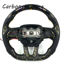 Accesorios para Automóviles, Volante Deportivo de Fibra de Carbono Forjado con LED Rojo Personalizado para Dodge Charger Challenger Hellcat SRT RT 392 Durango