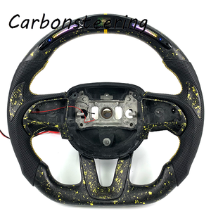 Accessoires de voiture, volant personnalisé en fibre de carbone forgée rouge avec LED RPM pour <span class=keywords><strong>Dodge</strong></span> Charger Challenger Hellcat SRT <span class=keywords><strong>RT</strong></span> 392 Durango - Product Image 4