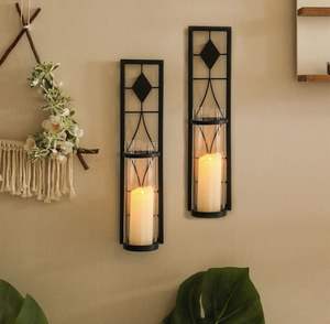 Premium Decorative Metal Wall Hanging <b>Candle</b> Holder For Living Room Bedroom Hallway And Entryway Walls - Product Image 6