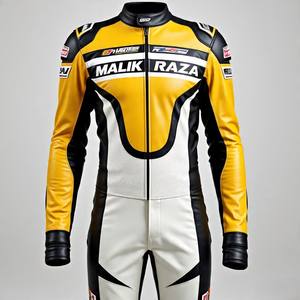 Combinaison de course de moto sur mesure Malik Raza de haute qualité, peau de vache 1.3mm, Protection Elite, OEM disponible - Product Image 3