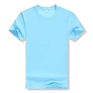 Camisetas de color personalizadas para hombre, camiseta de manga corta con cuello redondo, camiseta de talla grande y alta de gran tamaño con impresión personalizada, camiseta de talla grande