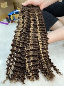 Top xu hướng màu sắc tự nhiên sóng cơ thể 100% con người Việt Nguyên tóc giả tóc mẫu miễn phí - Product Image 5