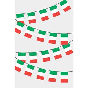 Italy Rectangular Flag Bunting for Party Decorations - Product Image 1