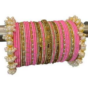 AM IMPEX Brazaletes de Acero Inoxidable Hechos a Mano con Patrón Geométrico de Moda para Mujer, para Bodas, Fiestas de Compromiso y Otras Ocasiones - Product Image 1