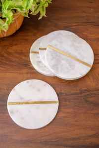 จานรองแก้วหินอ่อนที่รองแก้วสำหรับตกแต่งดีไซน์ใหม่ที่รองแก้วหินอ่อนหรูหราพร้อมที่วางแก้วหิน - Product Image 2