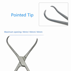 Instruments orthopédiques manuels en acier inoxydable, pinces de réduction osseuse pointues avec 3 tailles, pinces de maintien osseux par Surgiright - Product Image 5