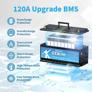 12v 120ah लिथियम आयन LFP बैटरी पैक 12.8 वोल्ट 100ah लाइफपो4 बैटरी बिल्ट-इन BMS ऑफ ग्रिड एनर्जी स्टोरेज सिस्टम मरीन RV