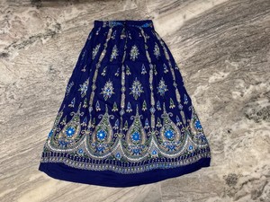 Falda larga hecha a mano para mujer Falda Bohemia India para danza del vientre Ropa de playa Falda Lehanga tradicional - Product Image 4