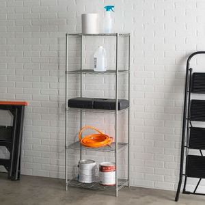 Steel <b>wire</b> shelving Gray <b>shelf</b> <b>rack</b> storage organization for home hotels and restaurant kitchen bathroom bedroom living room - Product Image 3