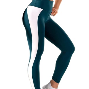 Pantalones de Yoga Personalizados de Cintura Alta con Costuras y Fruncido, Leggings Casuales Elásticos para Entrenamiento con Efecto Scrunch Butt, Transpirables de Spandex/Nylon/Algodón - Product Image 4