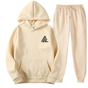 Conjunto de Sudadera con Capucha y Pantalones de Forro Polar para Hombre, Invierno 2025, Personalizado al por Mayor, Impresión por Transferencia de Calor, Sudadera Informal Lisa de Algodón - Product Image 5