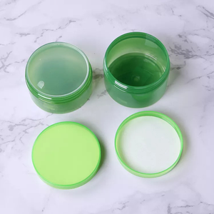 Tarro de crema transparente con tapón de rosca Envase de plástico PET verde para el cuidado de la piel Crema facial Uso industrial Fabricado en Vietnam - Product Image 3