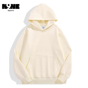 Sweats à capuche unisexe avec logo personnalisé Sweat à capuche homme hiver épais poids lourd surdimensionné sans ficelle brodé grande taille - Product Image 4
