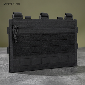Ruggedized <b>Heavy</b> <b>Duty</b> Nylon <b>Zipper</b> Black Admin Panel Admin Pocket Chest Rig Pouch Hook Loop Organizer Low Profile Map Cover - Product Image 3