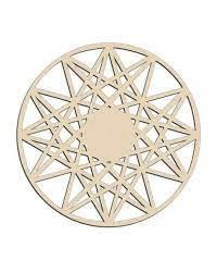 Tablero de meditación Rejilla de cristal de madera redonda tallada a mano para protección de energía espiritual Técnica grabada - Product Image 3