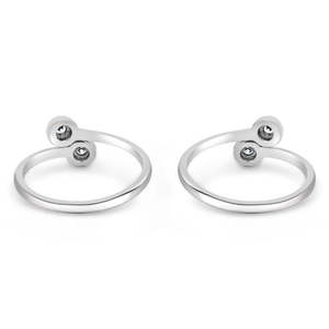 Bagues d'orteil en forme de fleur de diamant Victorious (Plaqué or 18 carats, Cadeau de fiançailles et de mariage) - Product Image 4
