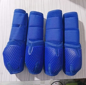 Protège-tendons d'extérieur en néoprène pour chevaux, protections de jambes, bottes amortissantes, lot de 4 pour pattes avant et arrière - Product Image 3