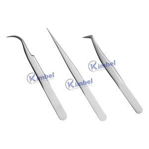 Pinces à cils en or rose pour un volume accru, pinces à cils en acier inoxydable de haute précision avec peigne - Product Image 4