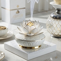 Brûleur d'encens arabe de luxe écologique 100% naturel en acier inoxydable, élégant porte-bakhoor anti-odeur au design moderne pour le Ramadan