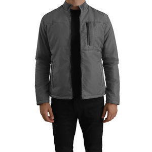 Veste d'hiver en polaire Sherpa pour hommes avec motif graphique OEM personnalisé Veste en cuir teint uni pour hommes en peau de mouton - Product Image 1