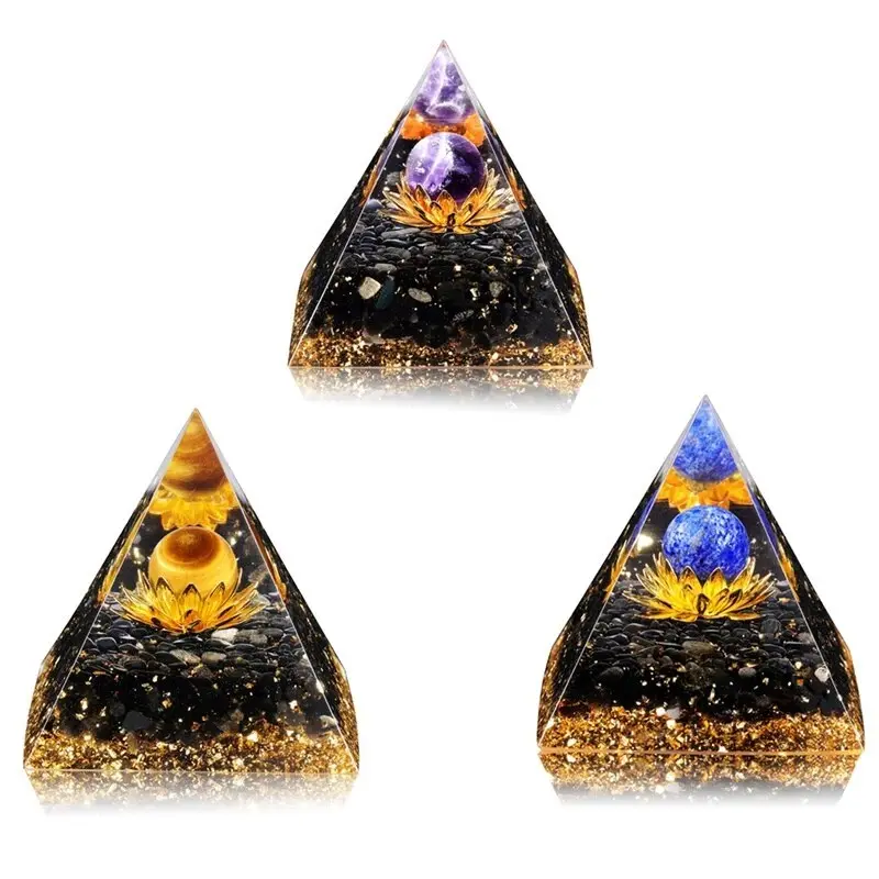 सुंदर orgone पिरामिड रत्न काले टूमलाइन प्राकृतिक कण आपूर्ति भारत से प्यार OEM अनुकूलन पिरामिड