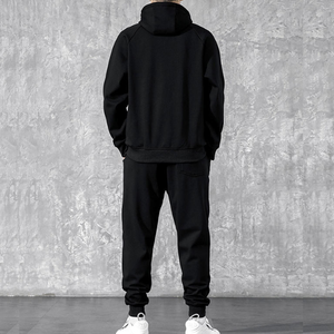 Alta calidad al por mayor barato personalizado 2 piezas conjunto de chándal Jogger ropa deportiva de algodón chándal de los hombres - Product Image 4