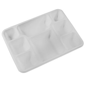 Nouvelle assiette carrée à 8 compartiments - Écologique, biodégradable, compatible micro-ondes, jetable, qualité alimentaire, sans BPA, restauration rapide - Product Image 3